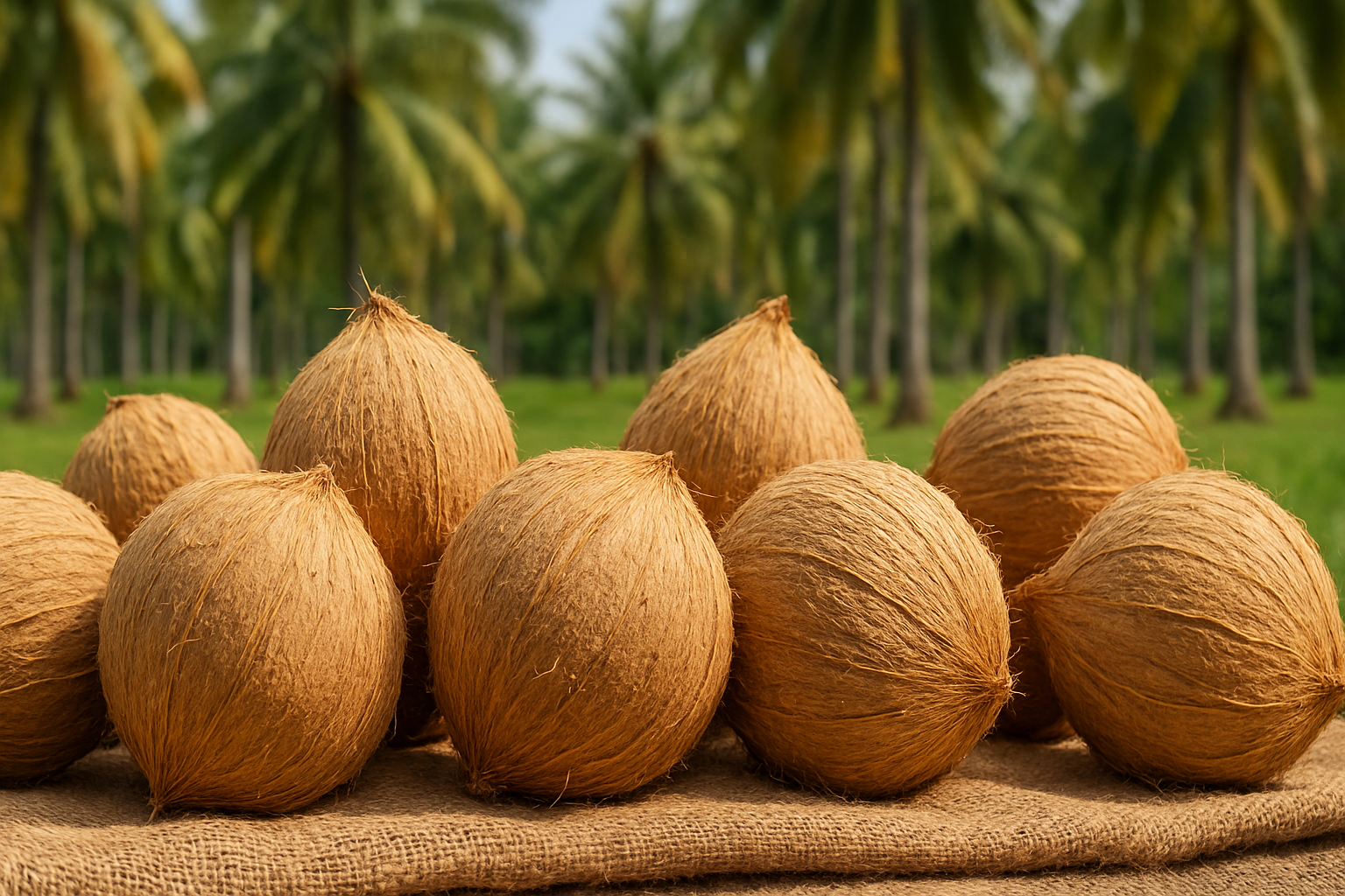Premium Semi Husked Coconuts from Indonesia by PT. HAS Agro Resources for Global Export.
